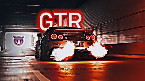 Flame Spitting Gtr 🔥x Murder In My Mind 😈 Nissan Gtr R35 Godzilla 😱 Jdm Car Status 4k