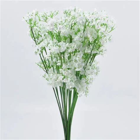 gypsophila flower 1pc white artificial gypsophila flower fake silk wedding party bouquet home