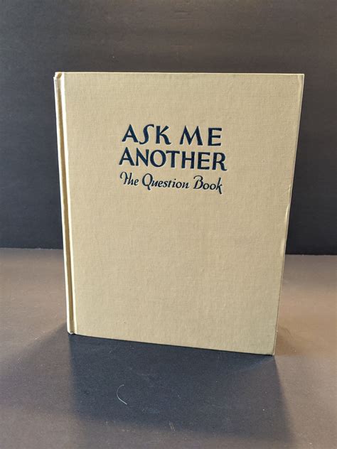 Vintage Ask Me Another The Question Book An Etsy Books Name Writing Writing
