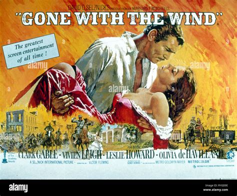 Clark Gable Vivien Leigh Poster Gone With The Wind Stock Photo Alamy