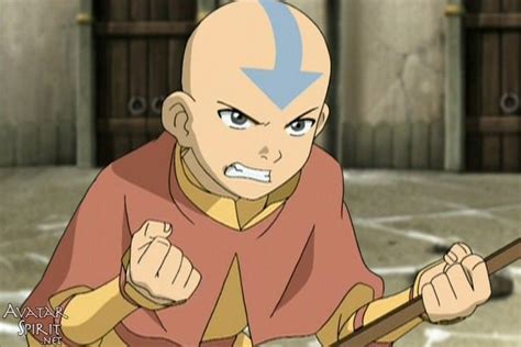 Avatar Aang Getting Angry At The Mechanist For Destroying A Sacred Statue
