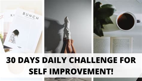 30 Days Daily Challenge For Self Improvement