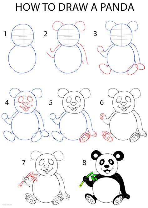 How To Draw A Panda Step By Step Pictures