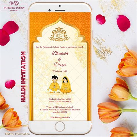 This listing is only for the invitation on shimmering metallic card stock. Haldi illustration Invitation in 2020 | Invitations ...