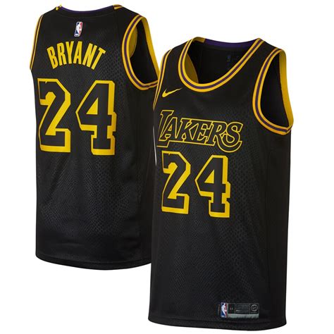 It is a call to action, a command for greatness, the true meaning of putting the city the lakers' purple statement uniform features a black side panel. Nike 24 Kobe Bryant Los Angeles Lakers Youth Black ...