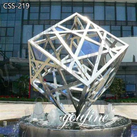 Modern Metal Cube Sculpture Youfine Sculpture