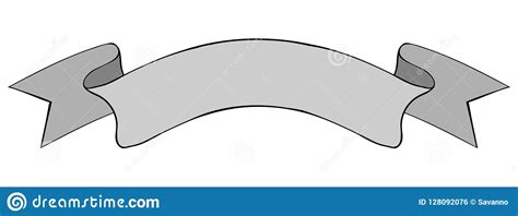 Gray Ribbon Banner Stock Vector Illustration Of Empty 128092076