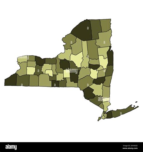 Colourful Map Of New York State New York Counties Map Newyork Blank