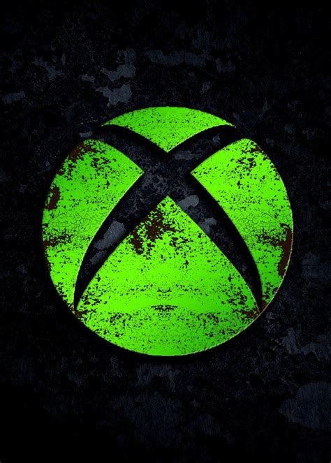 Xbox Logo Gaming Poster Print Metal Posters Displate Xbox Logo