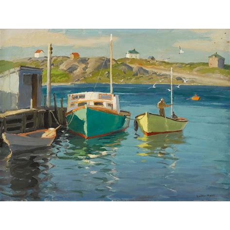 A Nova Scotia Cove Harry Leith Ross Oil On Canvas Board 12 X 16