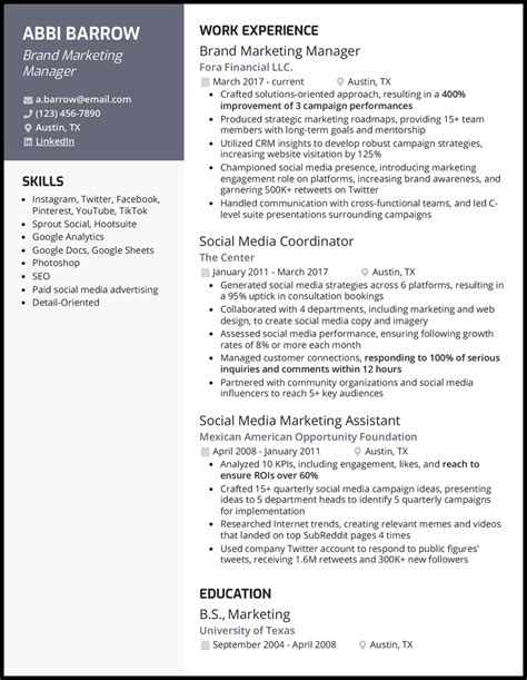 16 Social Media Manager Resume Examples For 2023