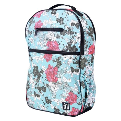 Ful Abfl5753hm 441 Accra Fashion Teal Floral Print Laptop Backpack