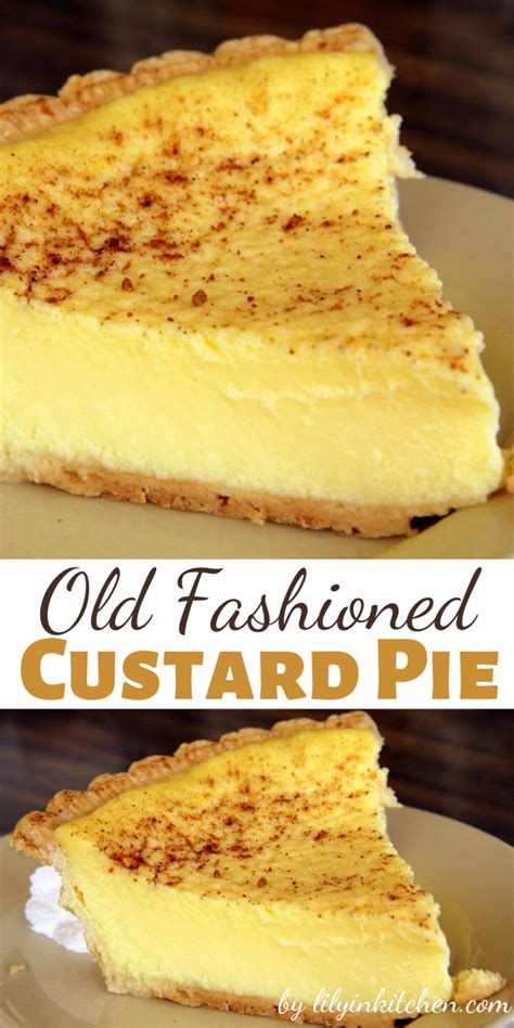 I tried this one a couple of times before and it's a also hit with my family. Old Fashioned Custard Pie - Recipes
