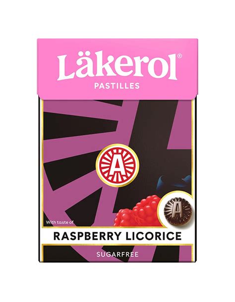 Läkerol Classic Raspberry Licorice Pastilli 25g Sverigeshoppen