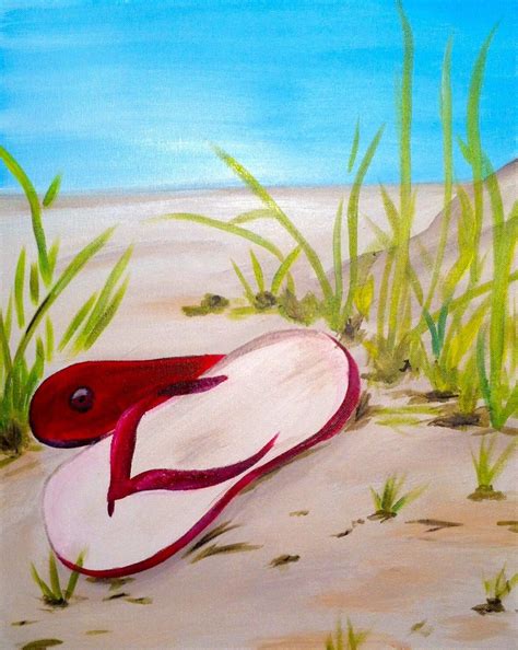 Flip Flops Summer Painting Art Painting Painting