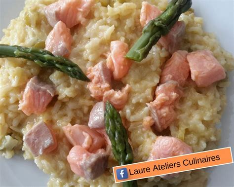 Risotto aux asperges vertes à lorange et saumon mariné de Cyril Lignac