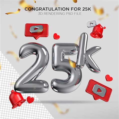 Premium Psd 3d 25k Congratulations Text Style Effect Premium Psd