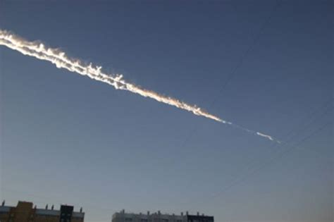 Meteor Trail Over Russia Feb 15credit Russian Emergency Ministrywhat Appears To Be A Meteor