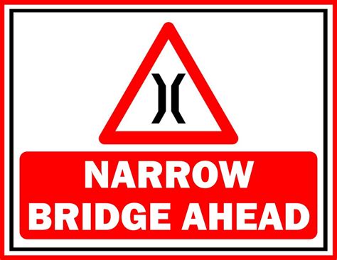 Narrow Bridge Ahead Sign Pdf Free Download