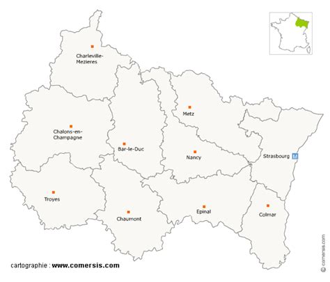 Carte Nouvelle Région Du Grand Est Alsace Champagne Ardenne Lorraine