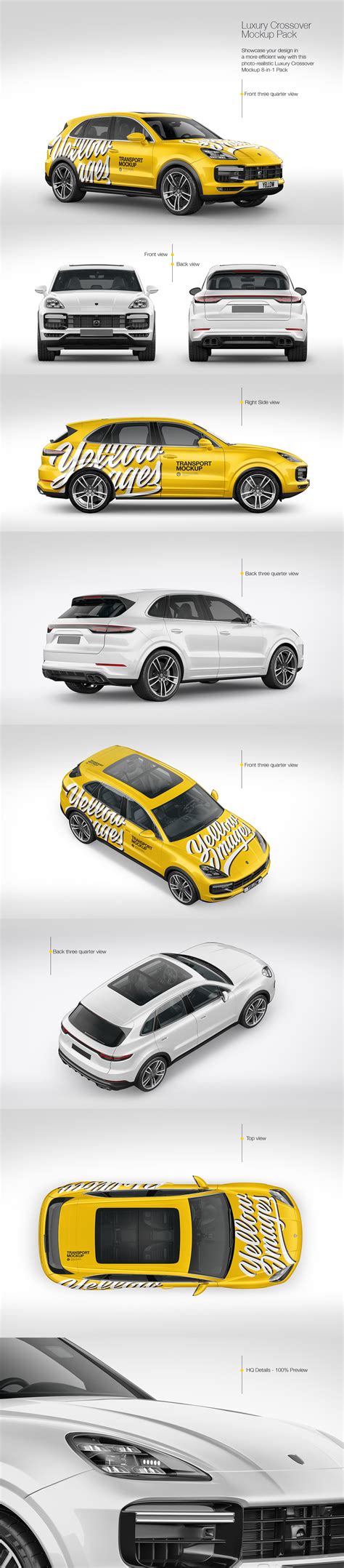 Luxury Crossover Mockup Pack On Yellow Images Creative Store