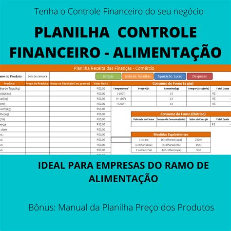 Planilha Controle Financeiro Alimentação Elisangela De Cassia F R