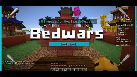 Hypixel Server Bedwars Voidless 4v4v4v4 Minecraft 5 Youtube