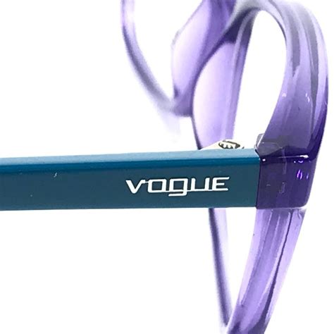 Vogue Eyeglasses Frames Vo5053 2404 Blue Clear Purple Cat Eye Full Rim 51 16 135 Ebay