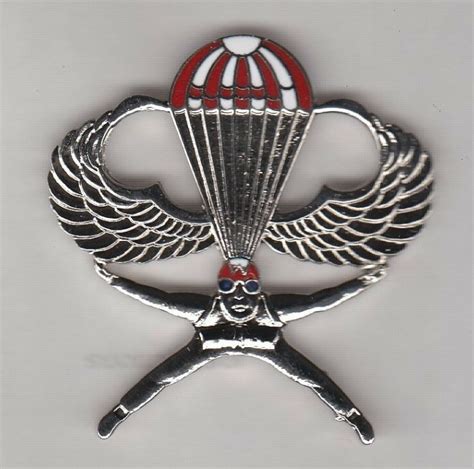Rokaf Korean Military Freefall Halo Airborne Parachute Wing Badge 225