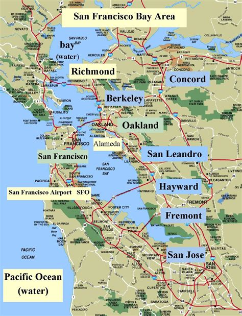 Map Of San Francisco Bay Area Cities Map Of San Francisco Area