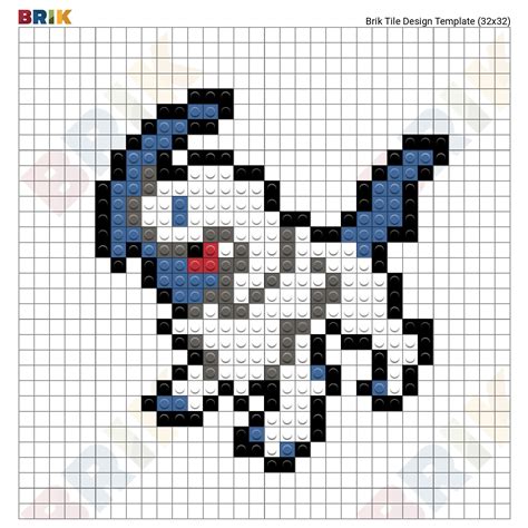 Easy Legendary Pokemon Pixel Art Grid