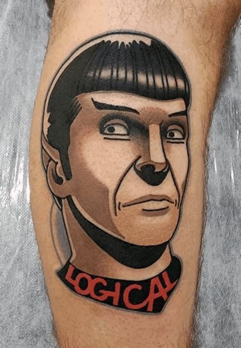 The symbol from the television show was simple, and this young woman wanted that simple design to be why not have a little bit of fun with a star trek tattoo and include some flowers? 50 Star Trek Tattoo Designs For Men - Science Fiction Ink ...