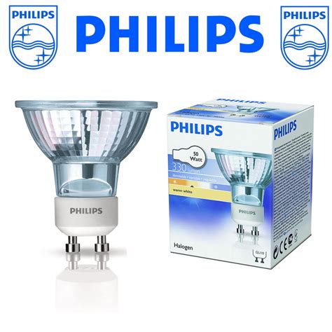 12 X Philips Osram 50 Watt Gu10 Dimmable Halogen Lamp Bulb Spot Light