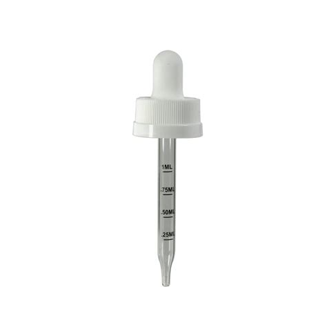 20400 Child Resistant Crc Dropper Child Resistant White Graduated 8ml