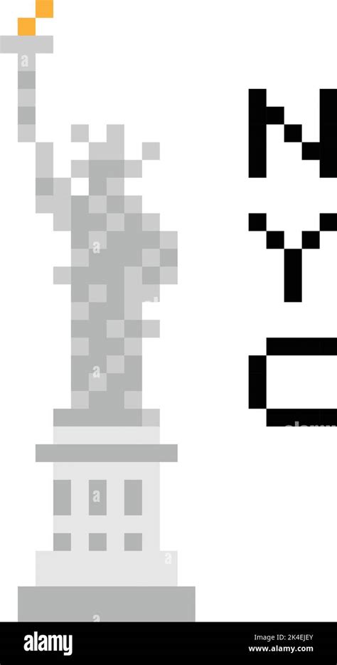 Statue Of Liberty Pixel Art Vector Stock Vector Image And Art Alamy