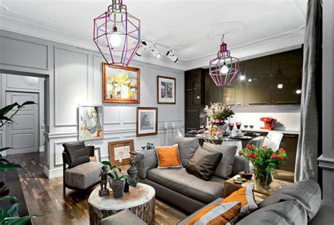 Modern Interior Design in Eclectic Style with Parisian Chic