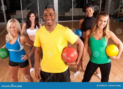 Fitness Instructor Stock Photo Image Of Diverse Lifting 9228674