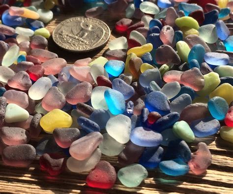 5 10mm Bright Sea Glass Bulk Seaglass Very Tiny Tumbled Glass Etsy