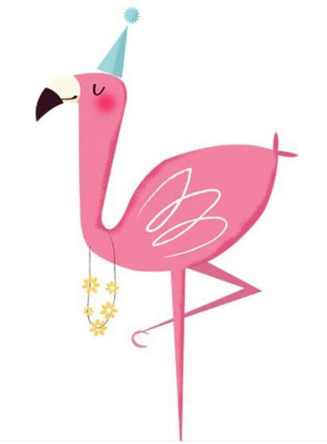 Happy Birthday Katie Flamingo Illustration Flamingo Art Flamingo