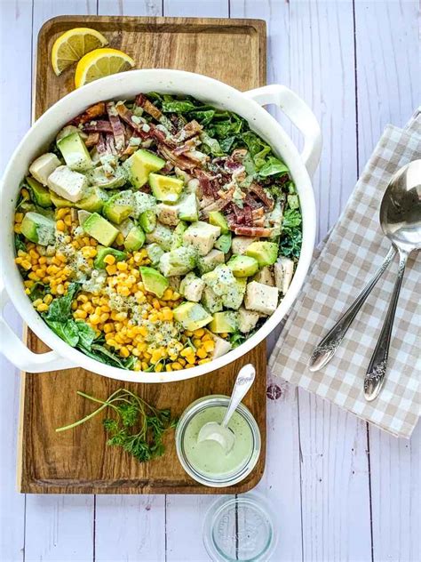Chicken Cobb Salad With Green Goddess Dressing The Feathered Nester