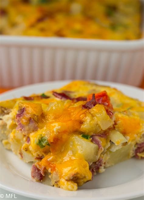 In large skillet, cook hash and onion 5 to 7 minutes or until hash is crisp and onion is tender. Cheesy Corned Beef Hash Breakfast Casserole - My Forking Life