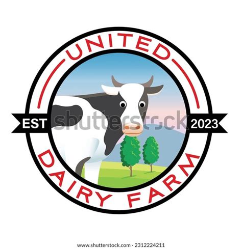 United Dairy Farm Logo Design Template Stock Vector Royalty Free