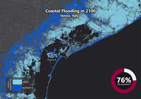 Sea Level Rise Projection Map Venice Earthorg Past Present