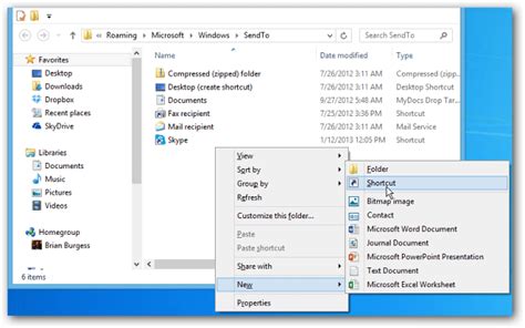 Add The Quick Launch To The Send To Context Menu In Windows 7