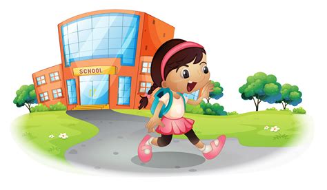 A Cute Student Going Home From School 360434 Vector Art At Vecteezy