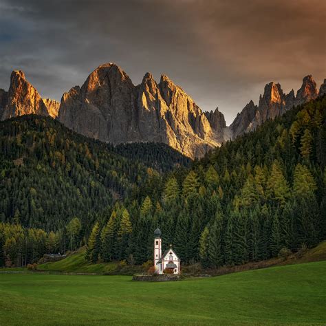 Holy Sunset St Johann Church Val Di Funes South Tyrol Flickr