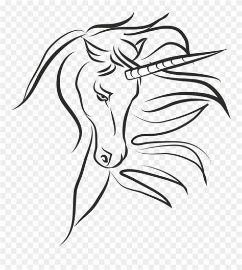 Download Unicorn Unicorn Outline Clipart 810110 Pinclipart