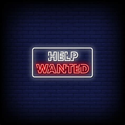 help wanted neon signs style text vector 2241432 vector art at vecteezy