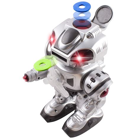 Walking Toy Robot Interactive With Spinning Hand Lights And Sounds Kids