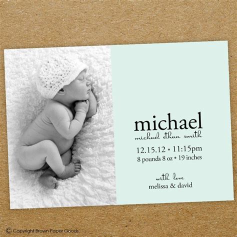 Baby Boy Birth Announcement Baby Boy Printable Birth Announcement
